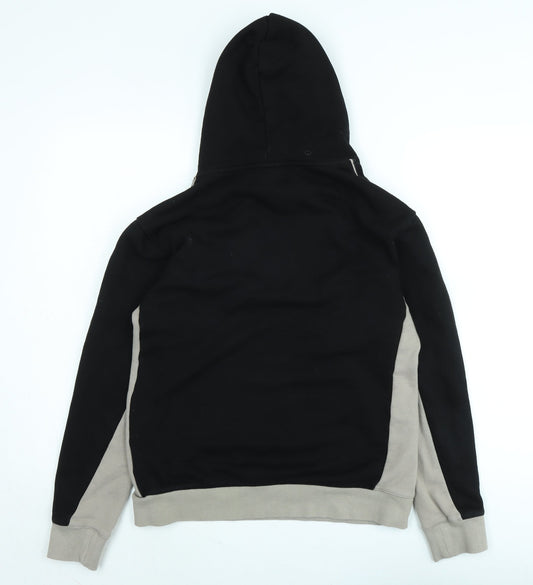 MDV Mens Black Cotton Pullover Hoodie Size S - Logo