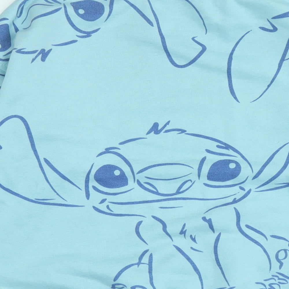 Disney Womens Blue Cotton Pullover Sweatshirt Size XS - Logo