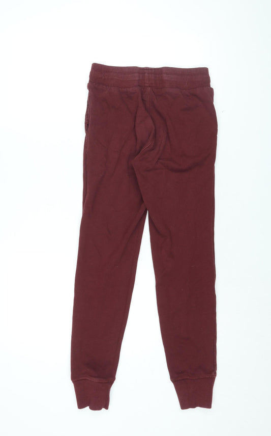 Jack Wills Womens Red Cotton Jogger Trousers Size 6 L28 in Regular Drawstring - Jack Wills Logo