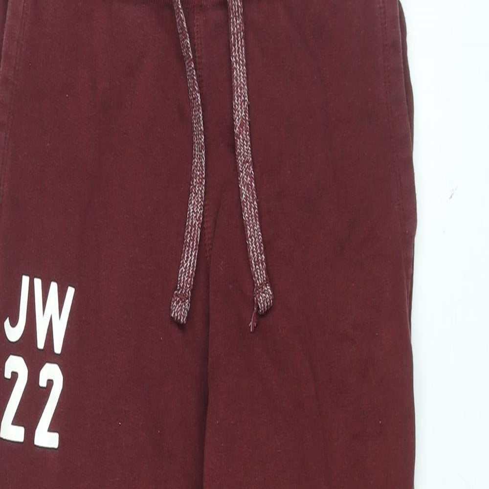 Jack Wills Womens Red Cotton Jogger Trousers Size 6 L28 in Regular Drawstring - Jack Wills Logo