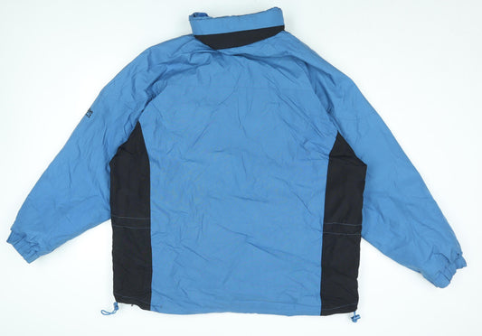 Cotton Traders Mens Blue Rain Coat Coat Size L Zip
