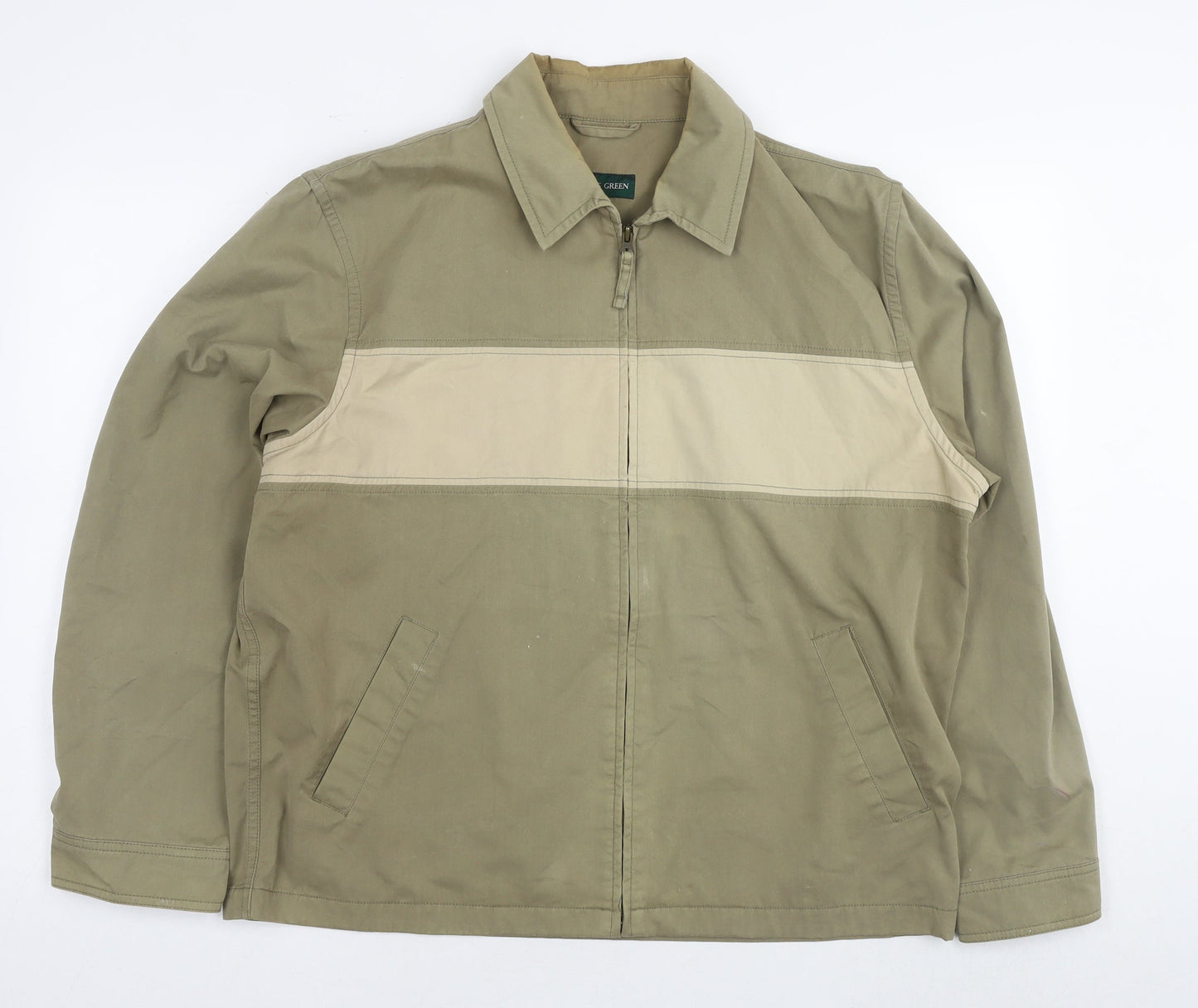 Racing Green Mens Brown Bomber Jacket Jacket Size L Zip