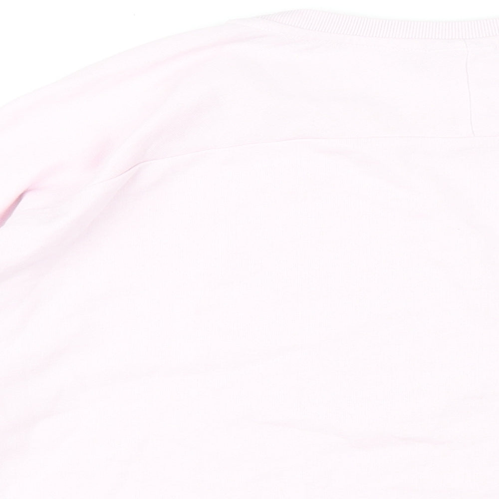 Womens UK M Regular Diadora Pink Pullover Sweatshirt