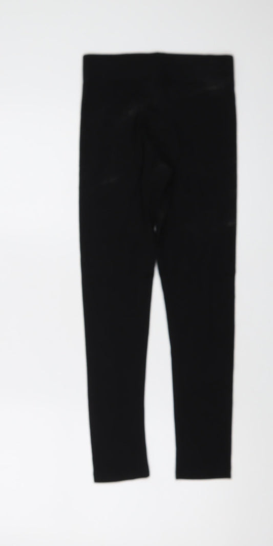 Friends Girls Black Cotton Jegging Trousers Size 11 Years Regular Pullover