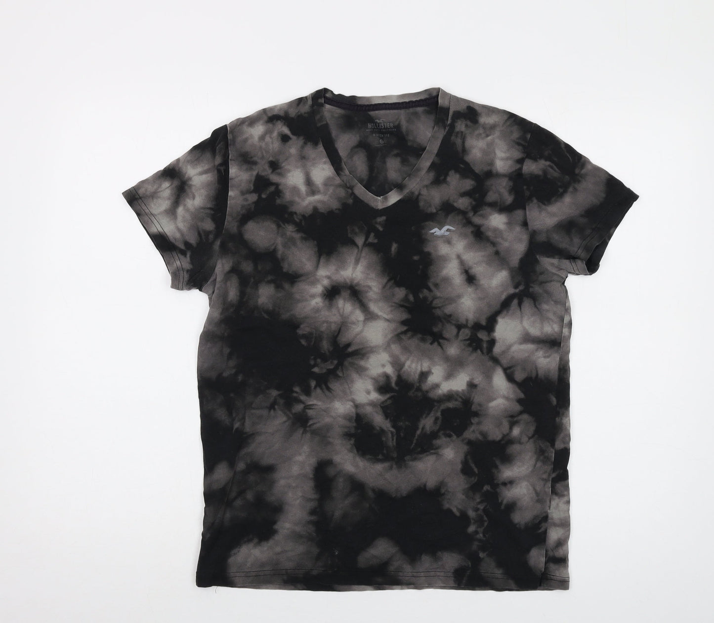 Hollister Mens Brown Cotton T-Shirt Size S V-Neck