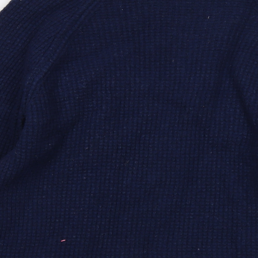 Crew Clothing Womens Blue Crew Neck Wool Pullover Jumper Size M