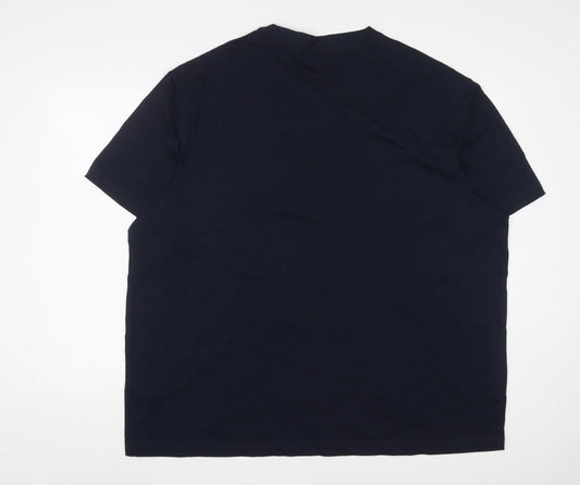 UEFA Mens Black Cotton T-Shirt Size 3XL Crew Neck - Euro 2024