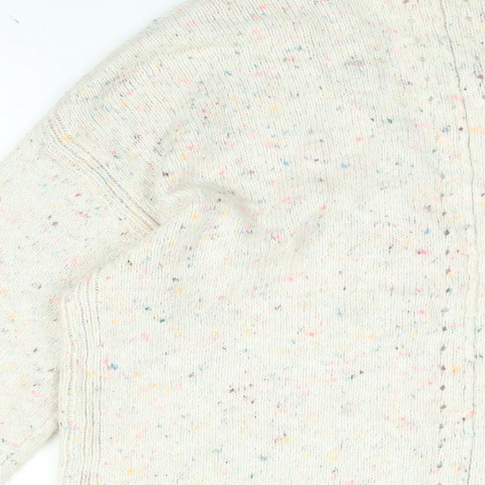 NEXT Womens Pink V-Neck Acrylic Cardigan Jumper Size XS