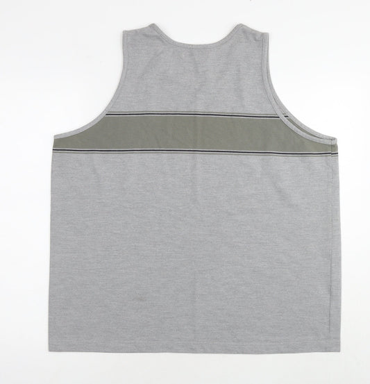 U.S Athletic Mens Grey Cotton T-Shirt Size M Round Neck