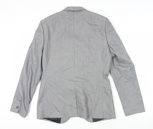 White Label Grey Checked Blazer, Size L, Regular Fit