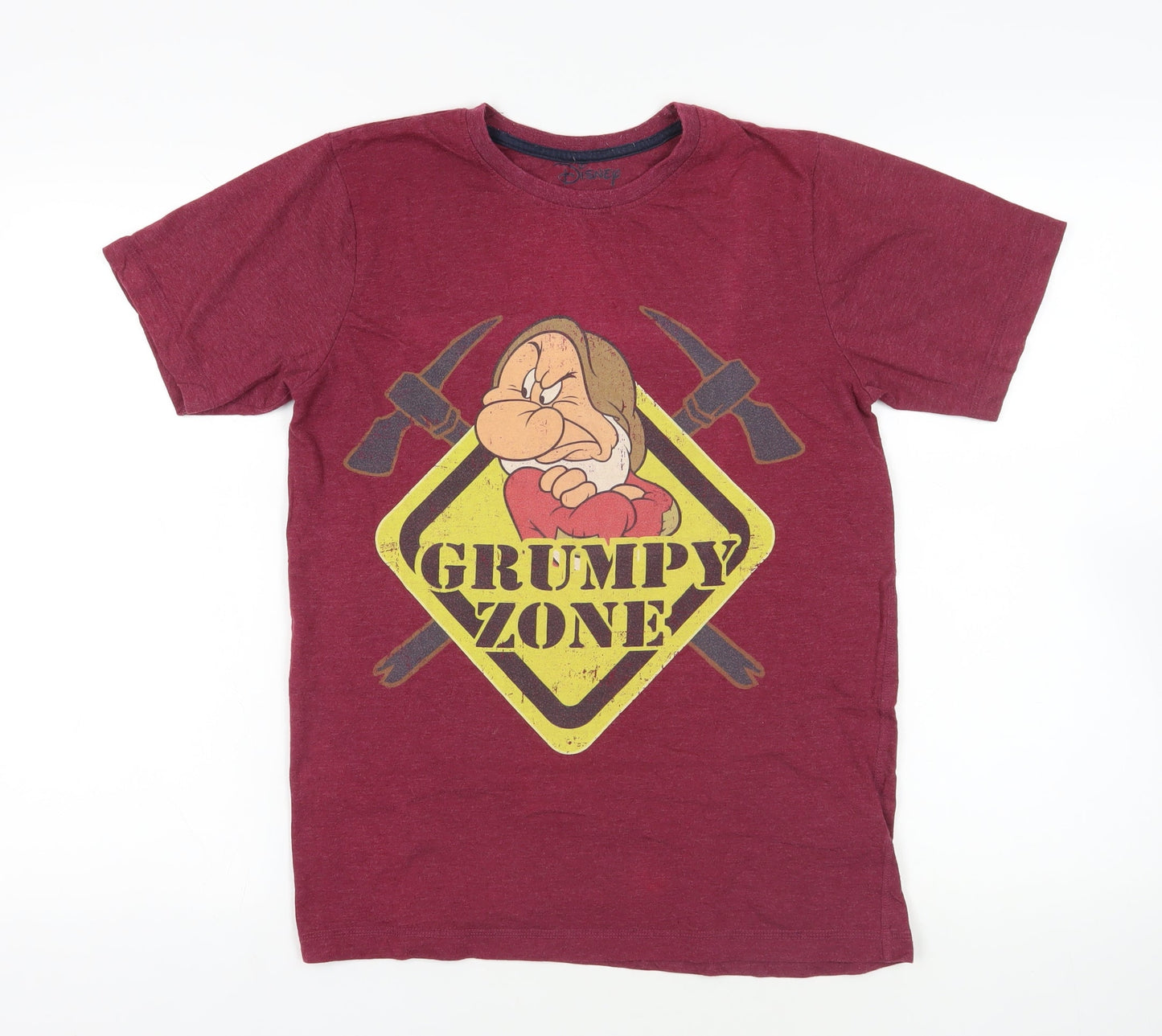 Disney Red Grumpy T-Shirt S - Short Sleeve Graphic