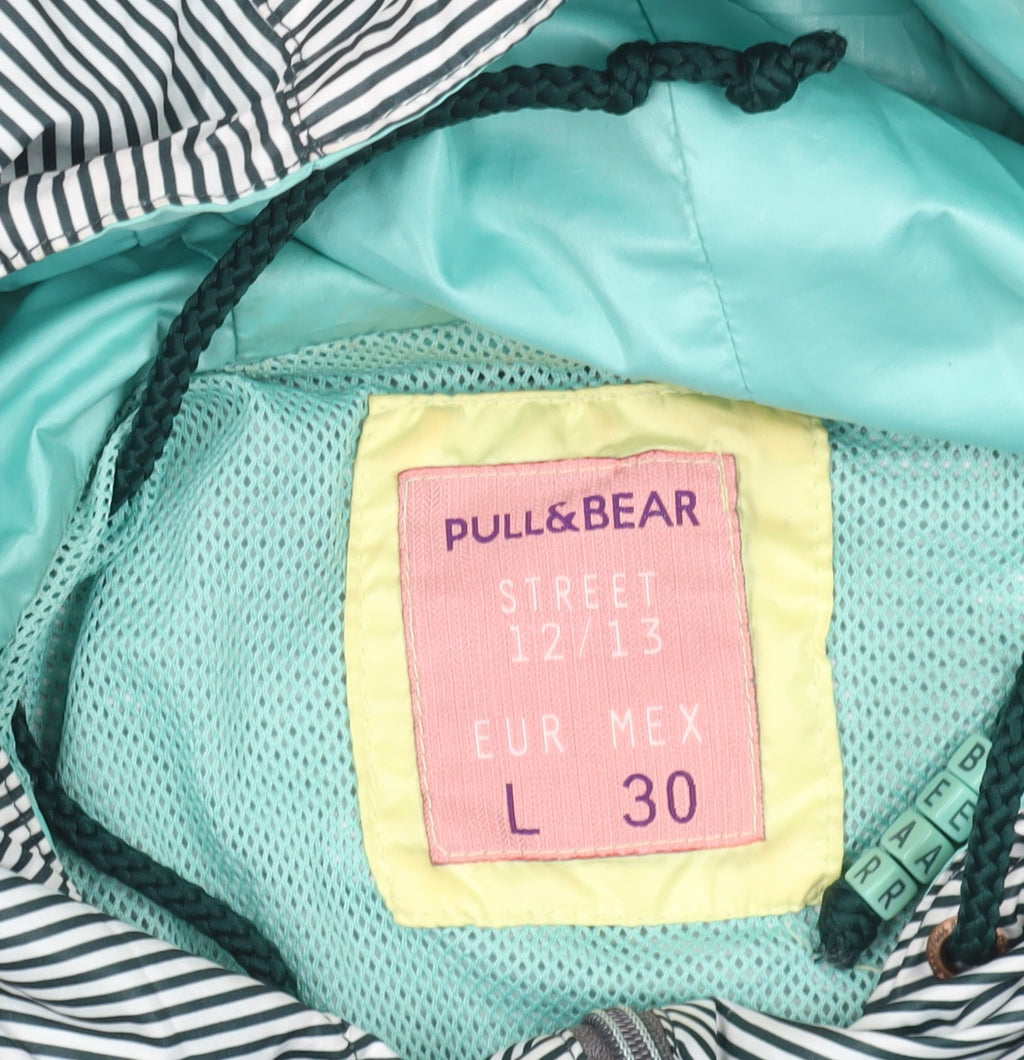 Brand and care label for Pull&Bear Multicoloured Windbreaker Jacket 12-13 Years