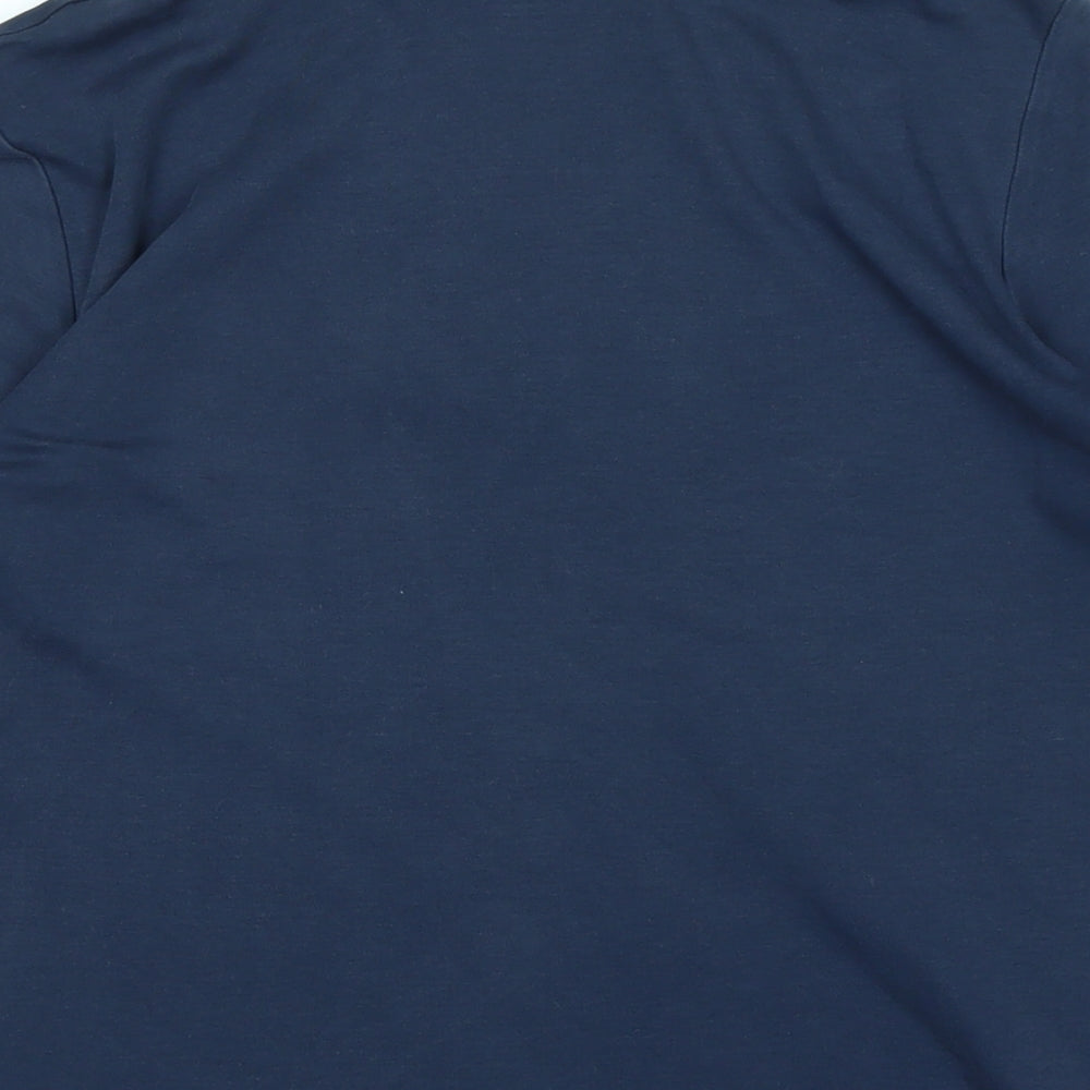 Lands' End Womens Blue Cotton Basic Polo Size S Collared - Logo