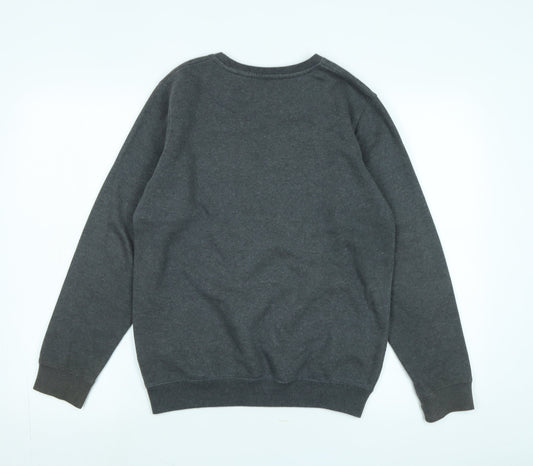 Russell Athletic Boys Grey Cotton Pullover Sweatshirt Size 12-13 Years - Logo