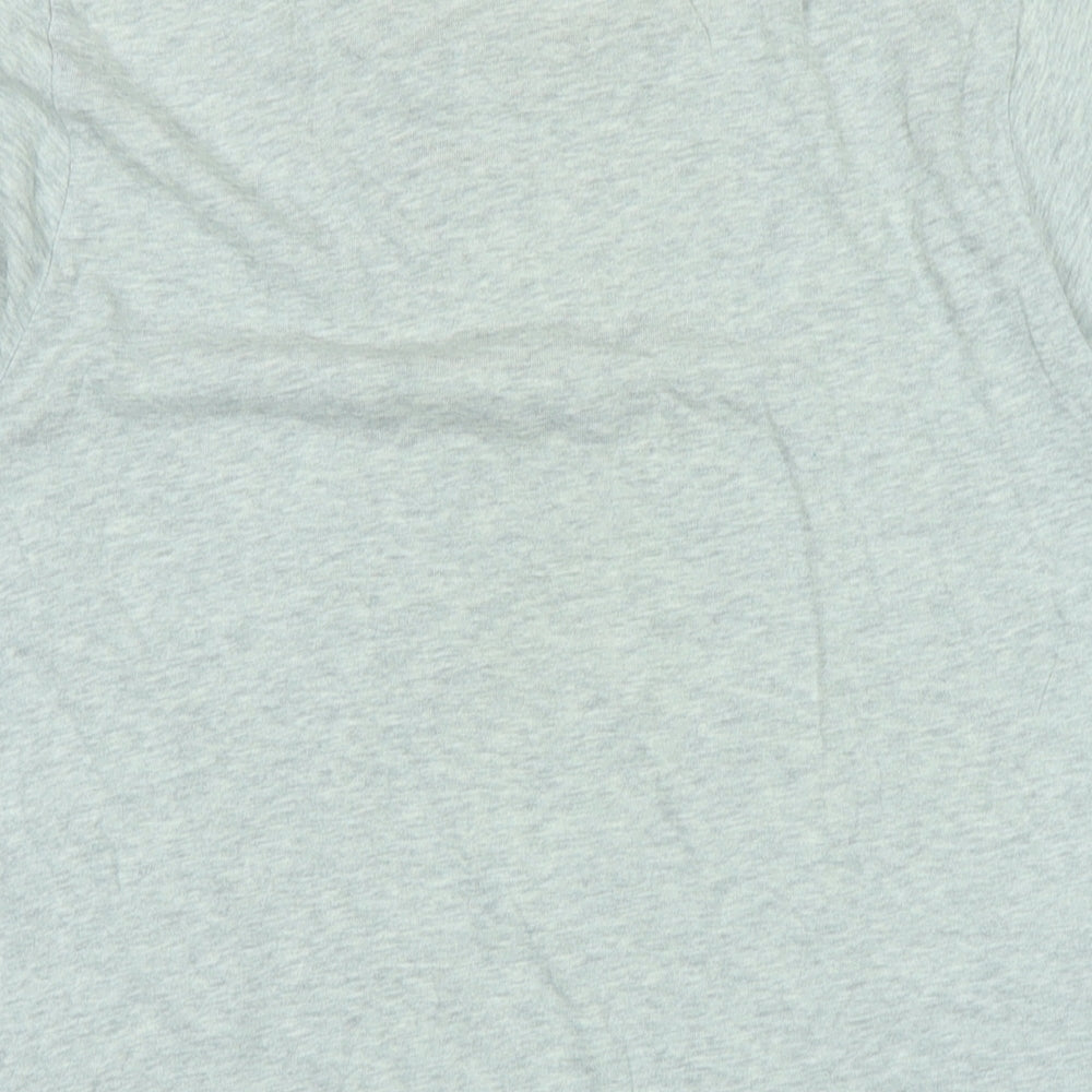 Hollister Mens Grey Cotton T-Shirt Size M Crew Neck - Logo