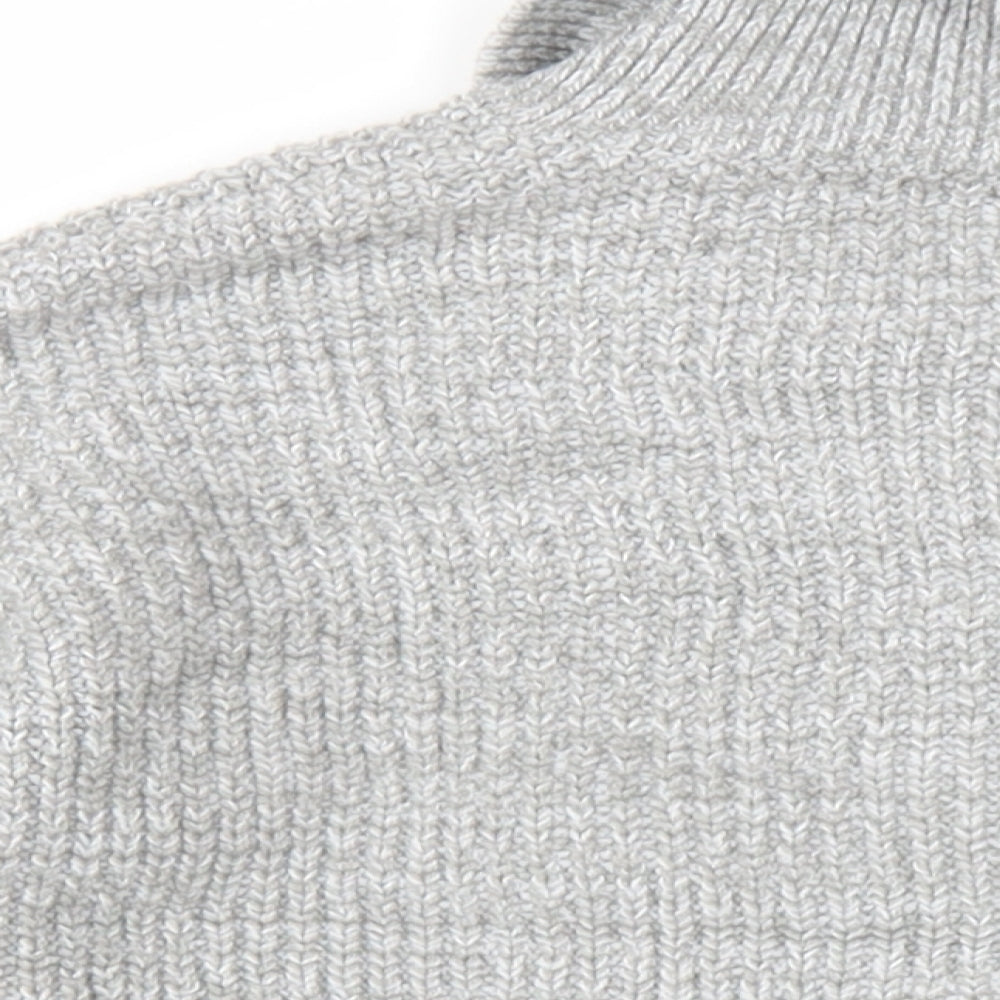 Hollister Womens Grey Collared Cotton Pullover Jumper Size S