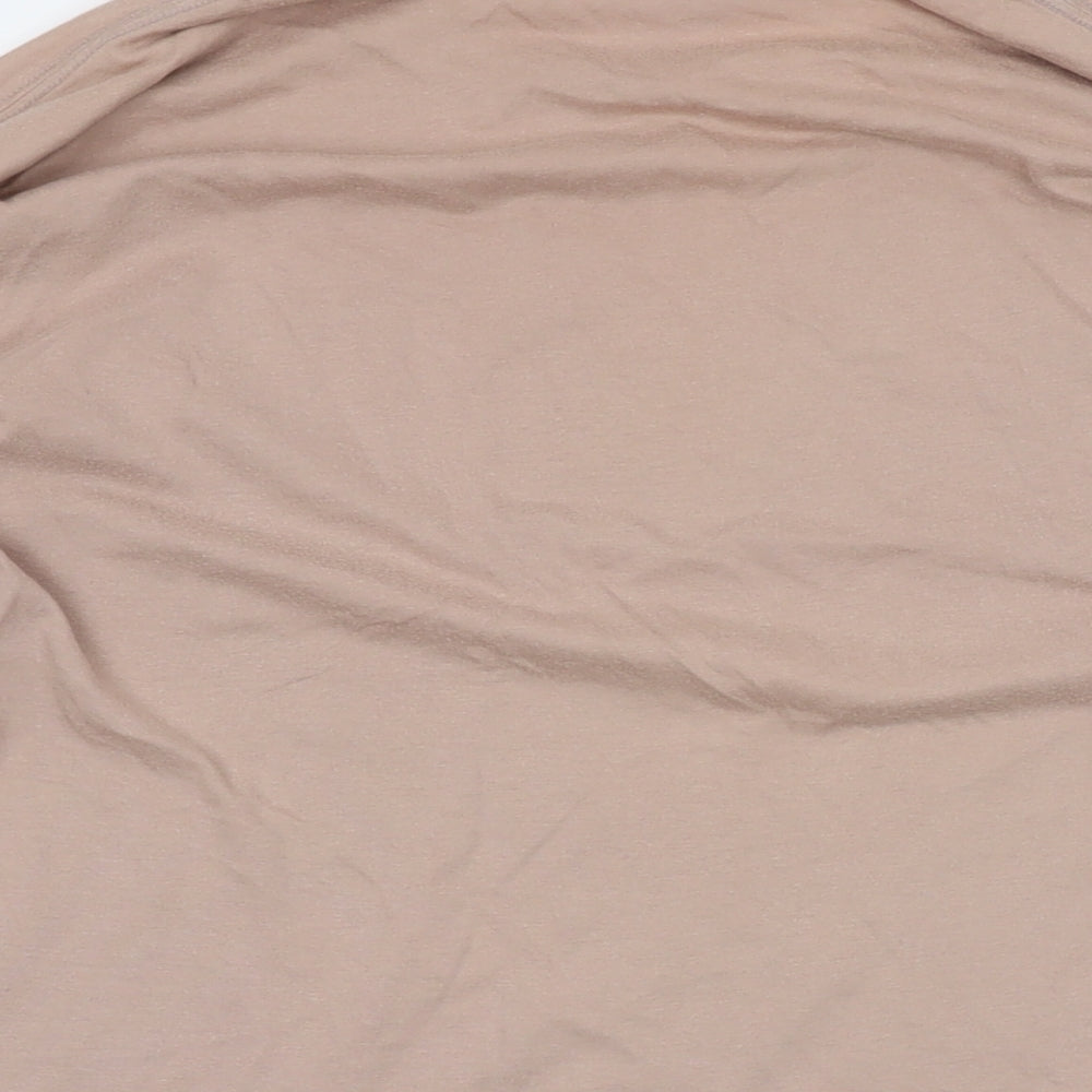 PINK Womens Pink Cotton Basic T-Shirt Size S Round Neck