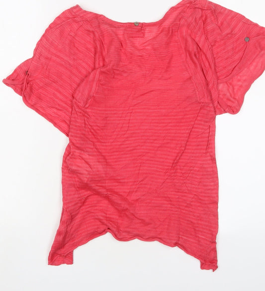 Womens UK Size S Kookai Pink Cotton T-Shirt
