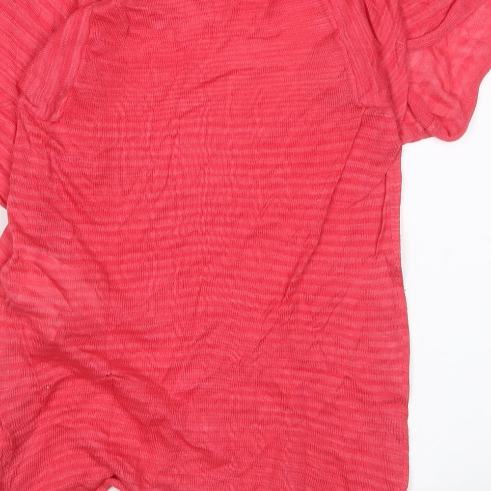 Kookai Womens Pink Cotton Basic T-Shirt Size S V-Neck
