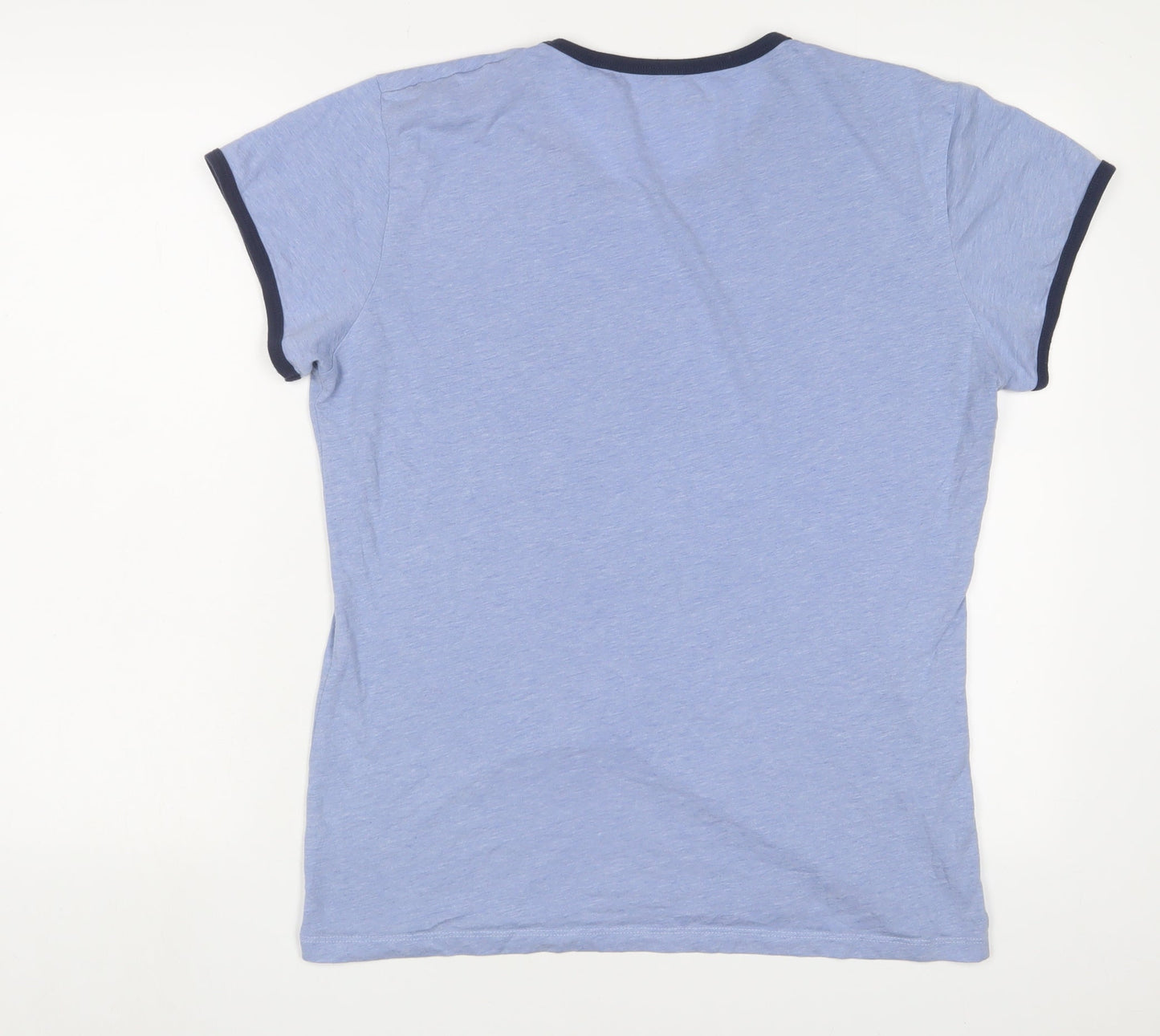 Hard Rock Womens Blue Polyester Basic T-Shirt Size 14 Crew Neck - Estimated size