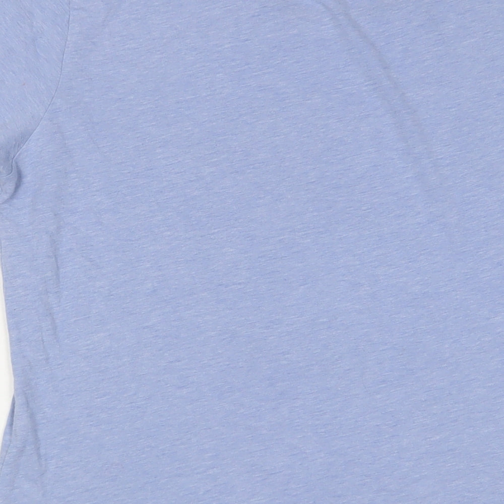 Hard Rock Womens Blue Polyester Basic T-Shirt Size 14 Crew Neck - Estimated size