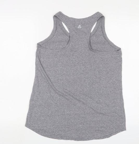 Tek Gear Womens Grey Cotton Basic Tank Size L Scoop Neck Pullover