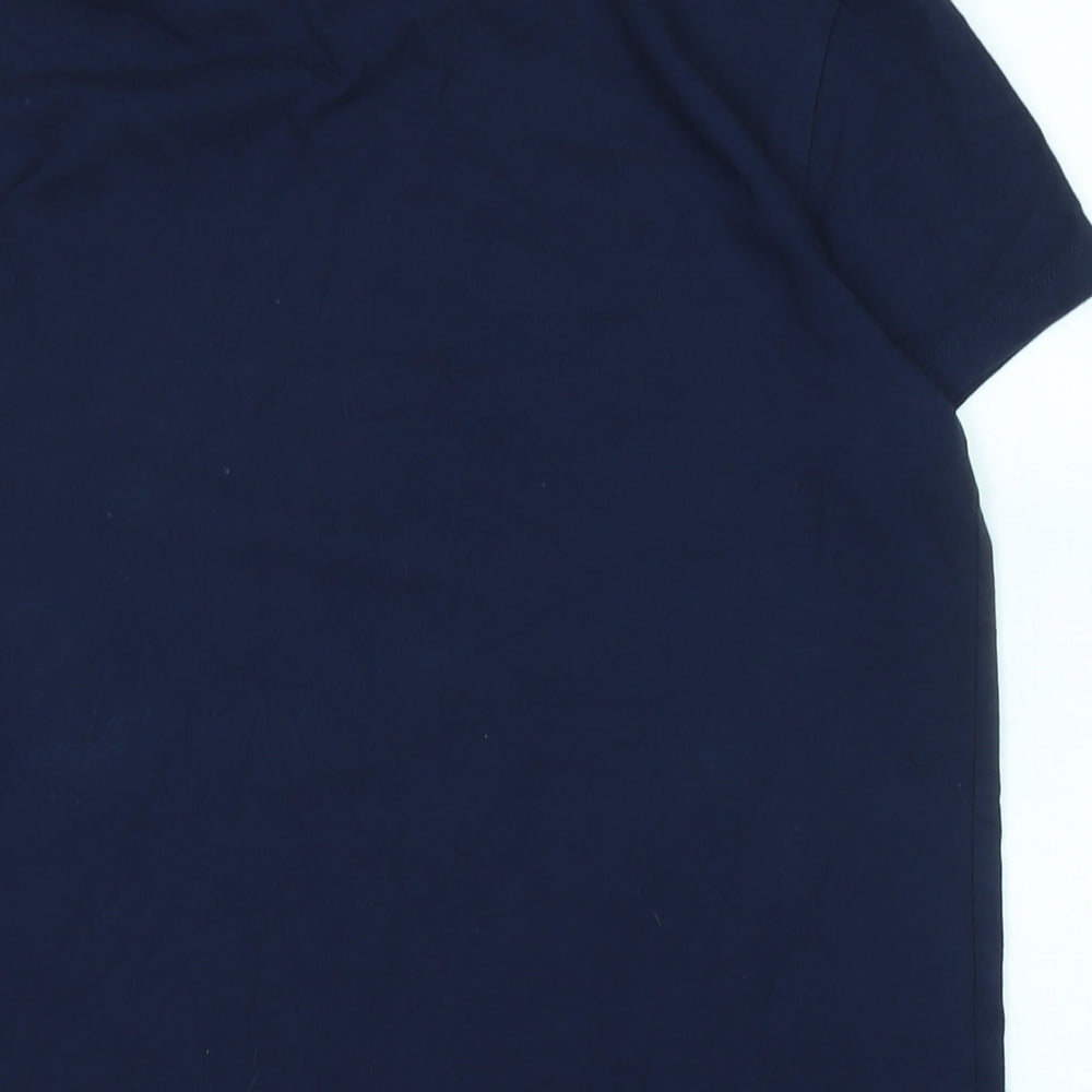 Levis Mens Blue Cotton Blend T-Shirt Size S Crew Neck - Logo - LEVI'S
