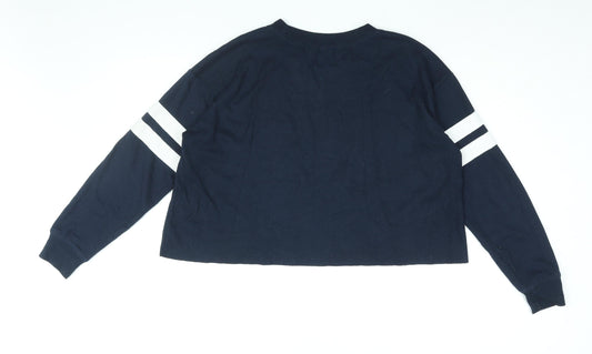 Hollister Womens Blue Polyester Basic T-Shirt Size XS Round Neck