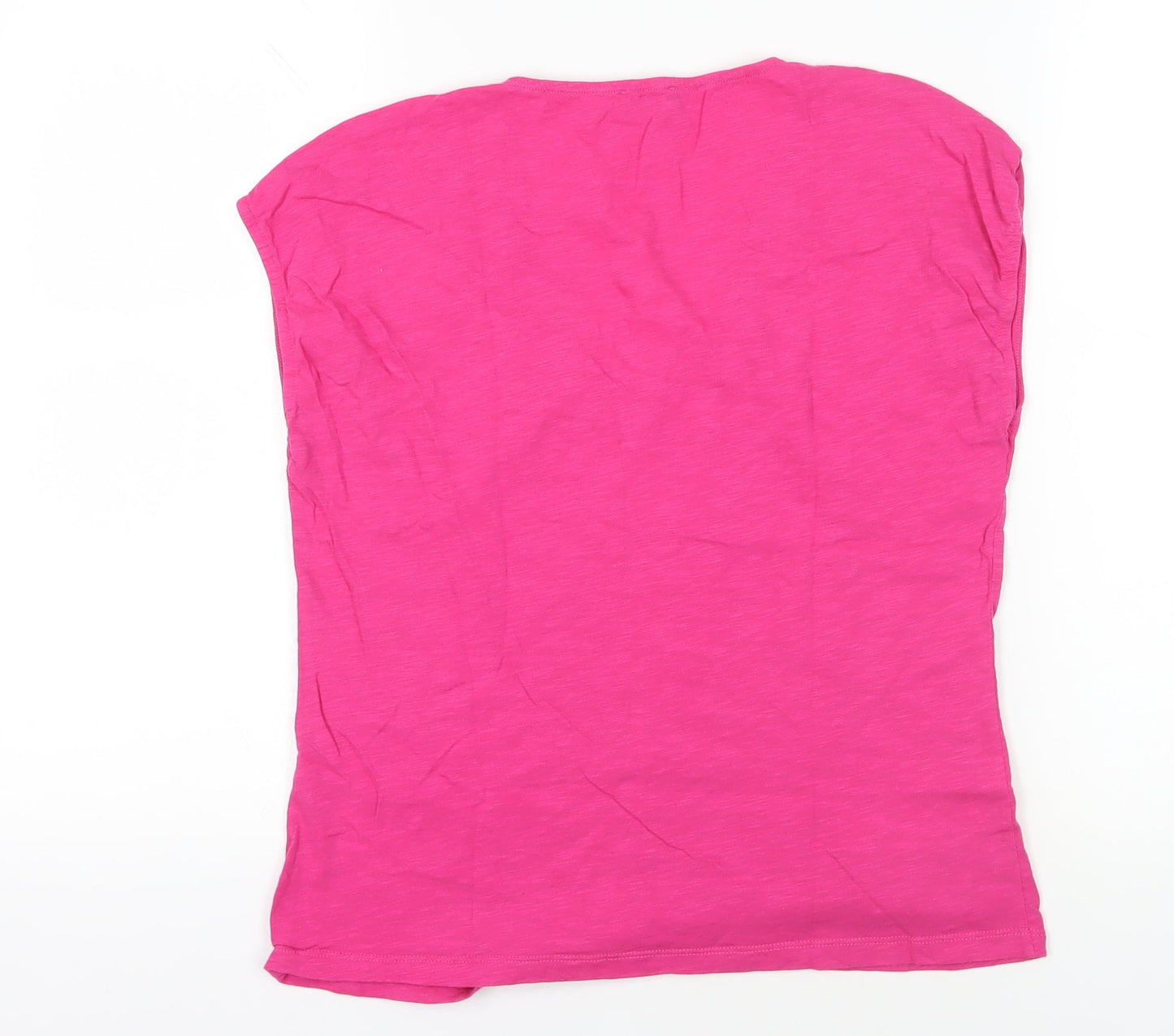 Jaeger Pink V-Neck Sleeveless T-Shirt - Size M