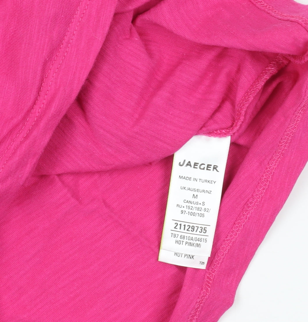 Jaeger Pink V-Neck Sleeveless T-Shirt - Size M