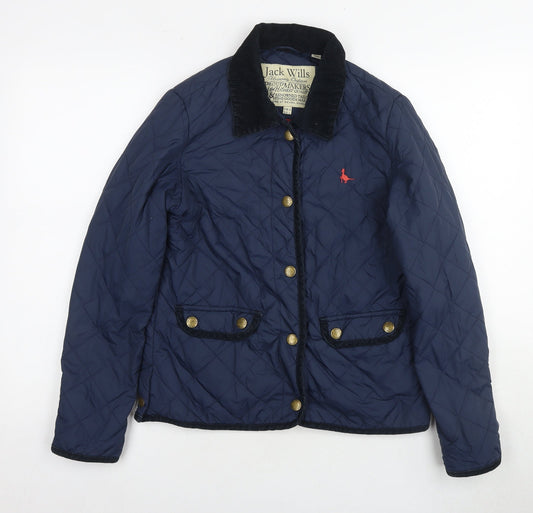 Womens UK Size 10 Jack Wills Blue Polyester Jacket