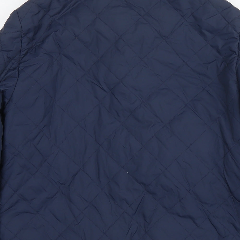 Jack Wills Womens Blue Quilted Jacket Size 10 Snap