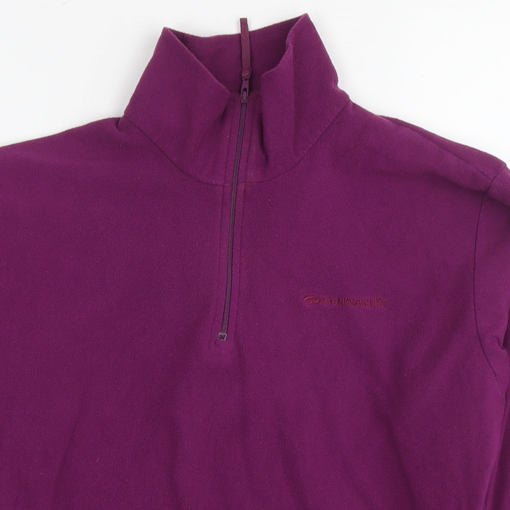 Mountain Life Womens Purple Polyester Pullover Sweatshirt Size 8 Pullover