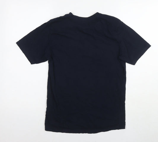 Harley-Davidson Mens Black Cotton T-Shirt Size S Round Neck - Motorbike logo