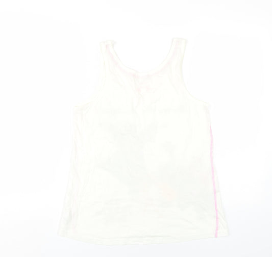 Disney Womens Ivory Cotton Basic Tank Size 6 Scoop Neck - Jungle Book