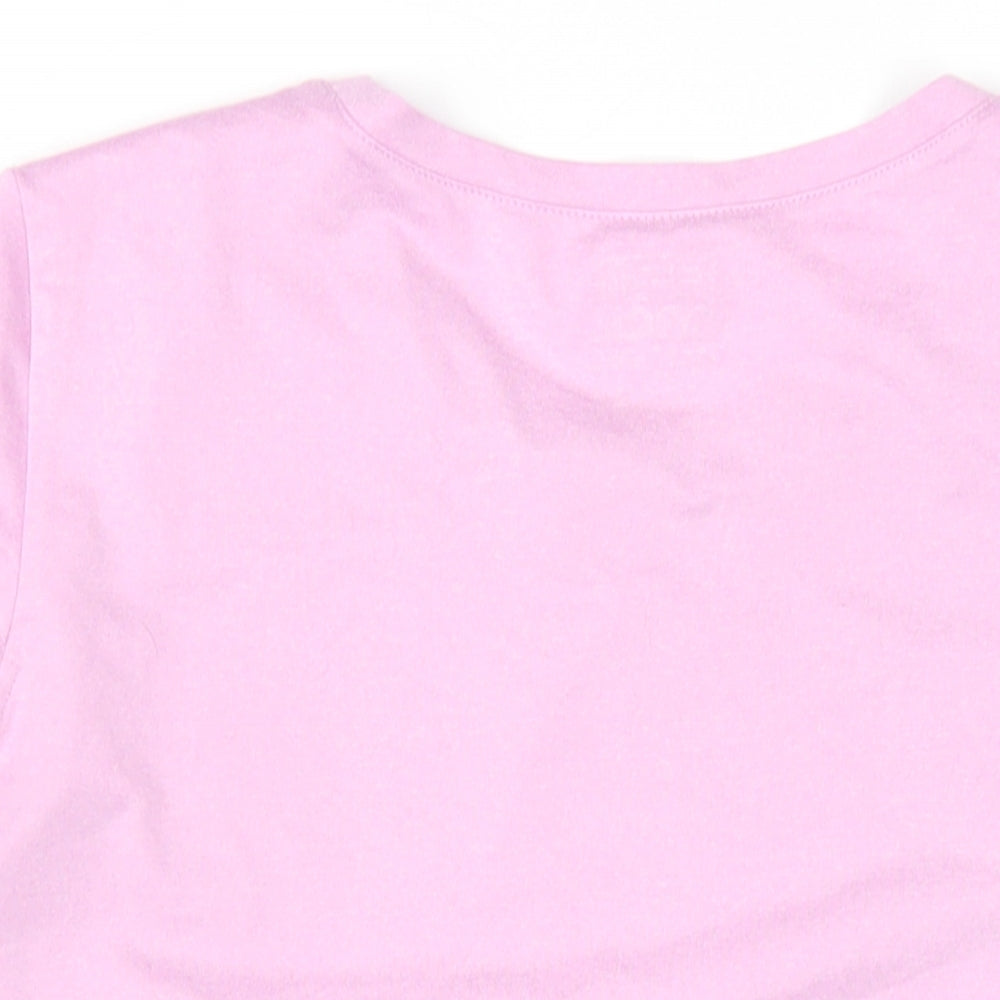 32 Degrees Girls Pink Polyester Basic T-Shirt Size 11-12 Years Round Neck Pullover