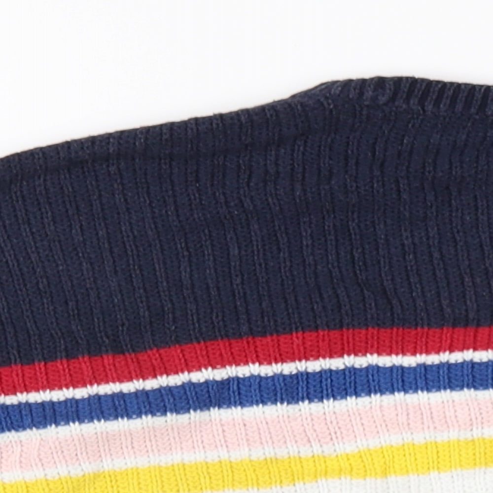 Hollister Womens Multicoloured Round Neck Cotton Pullover Jumper Size XS