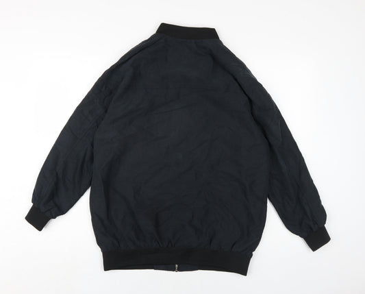 Monki Womens Black Bomber Jacket Jacket Size 2XS Zip
