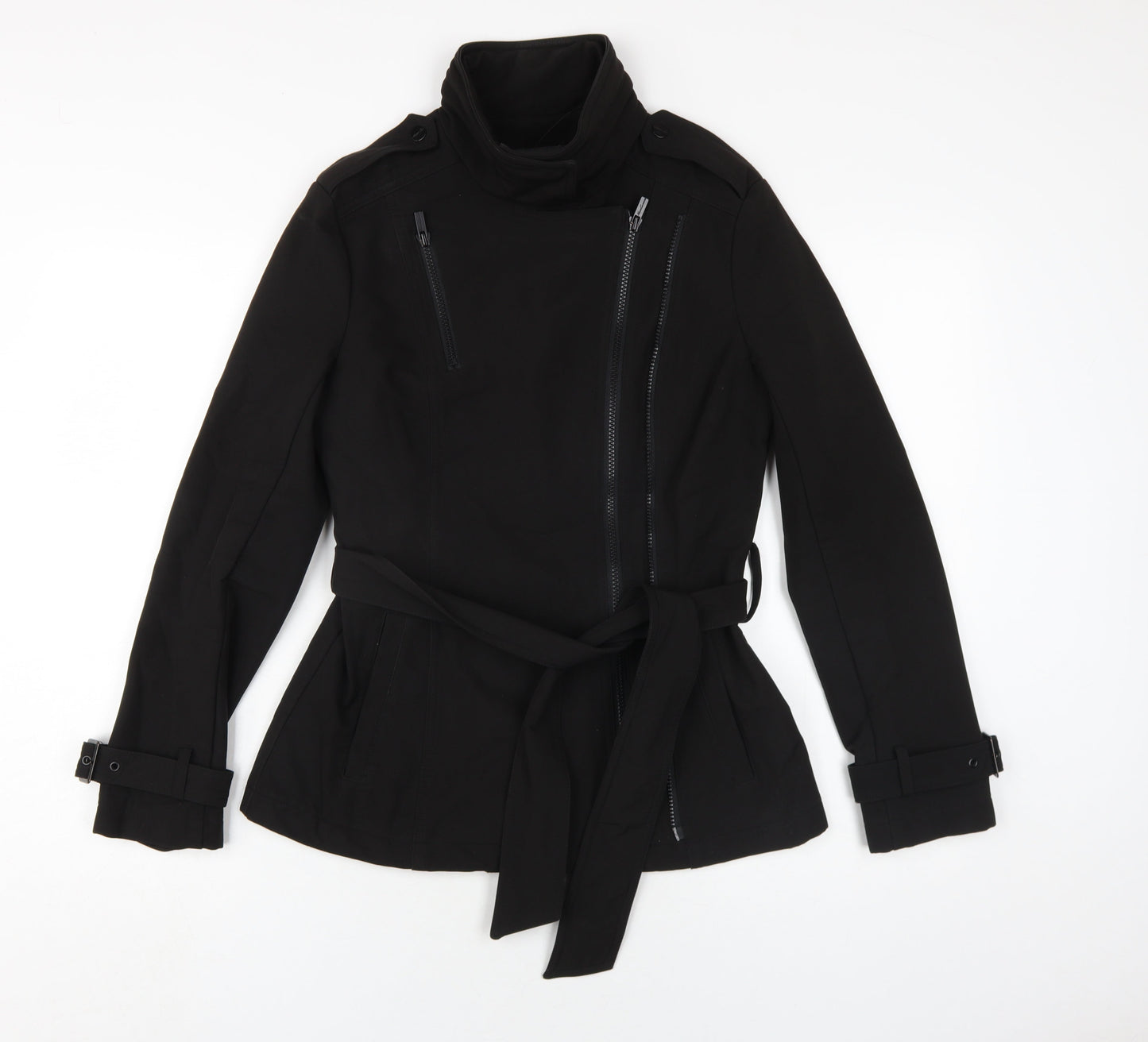 Kenneth Cole Womens Black Jacket Coat Size XS Zip