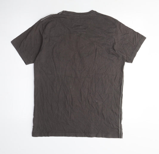 Sao Paulo Mens Green Cotton T-Shirt Size M Crew Neck - Kuma Beach