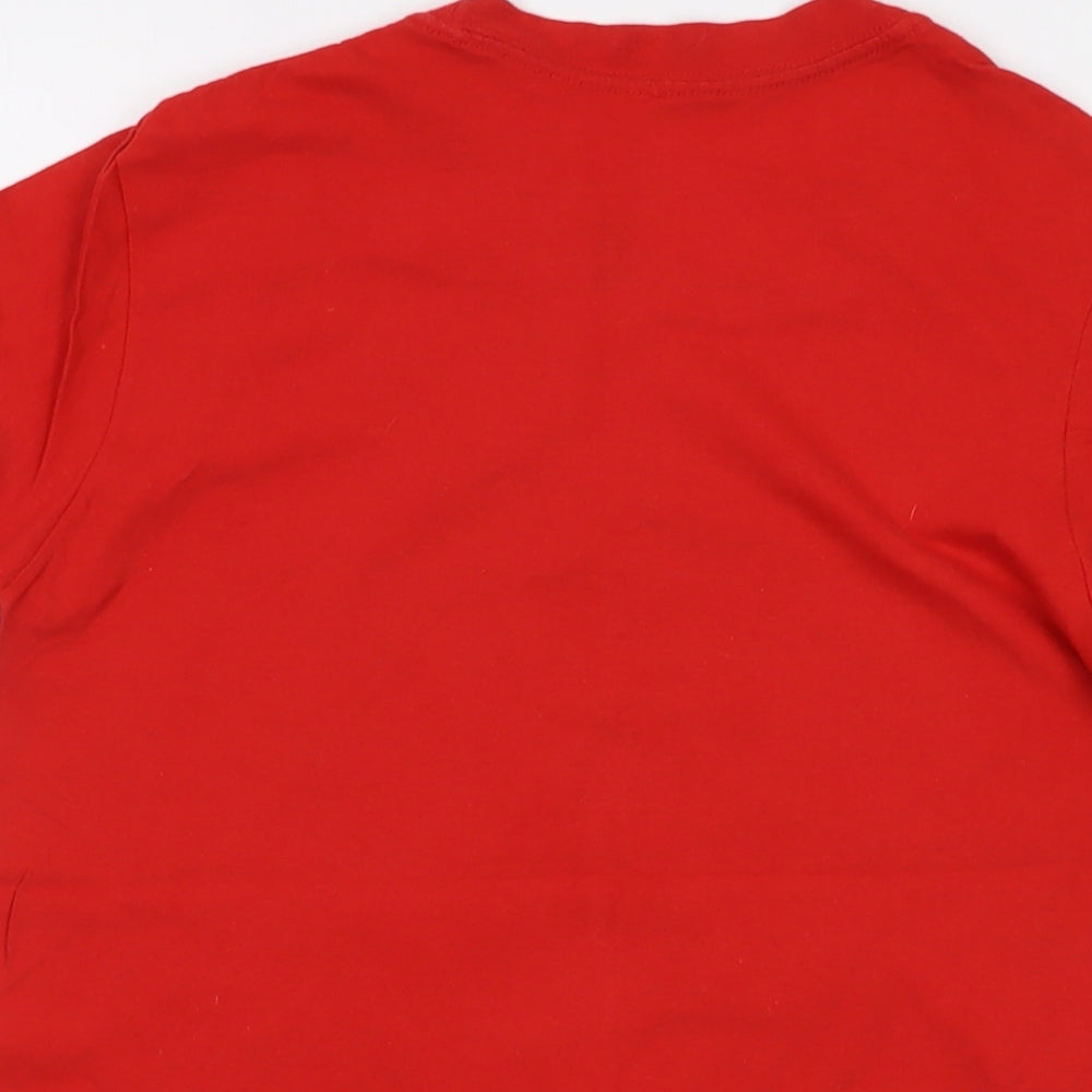 The Flash Womens Red Cotton Basic T-Shirt Size S Crew Neck