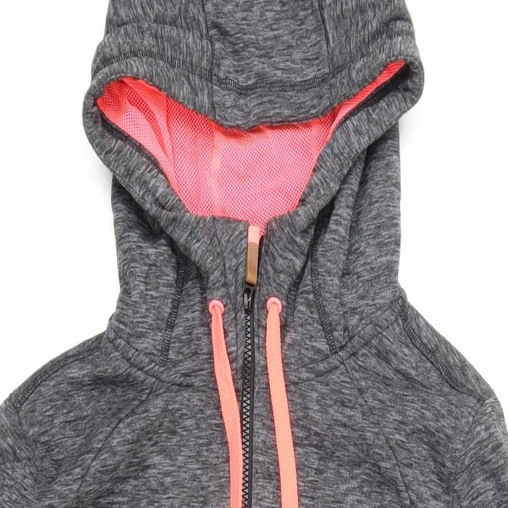 O'Neill Womens Grey Polyester Full Zip Sweatshirt Size L Zip