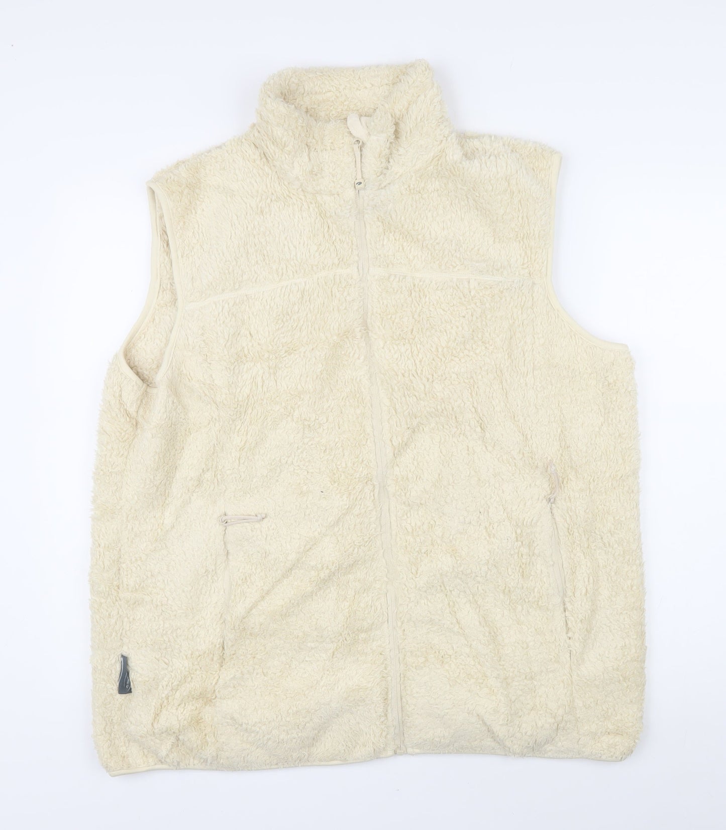 Mountain Life Womens Ivory Gilet Poncho Size 22 Zip