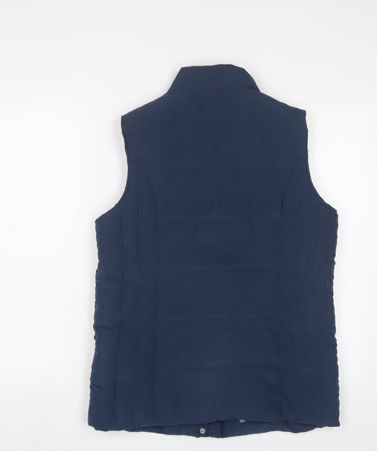 Damart Womens Blue Gilet Jacket Size 12 Zip
