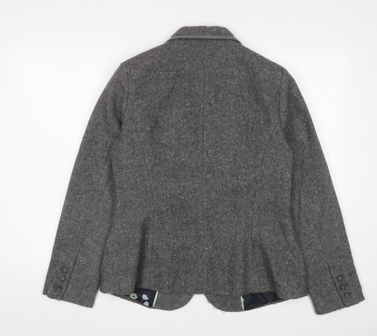 RJR.John Rocha Womens Grey Jacket Blazer Size 14 Button