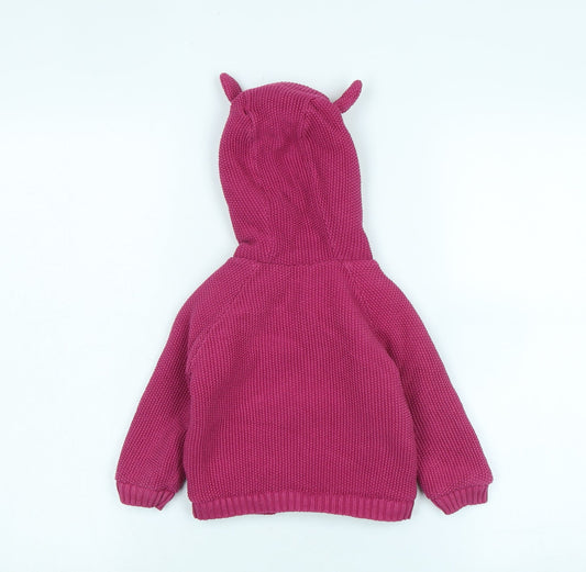 John Lewis Girls Pink Jacket Size 12-18 Months Button