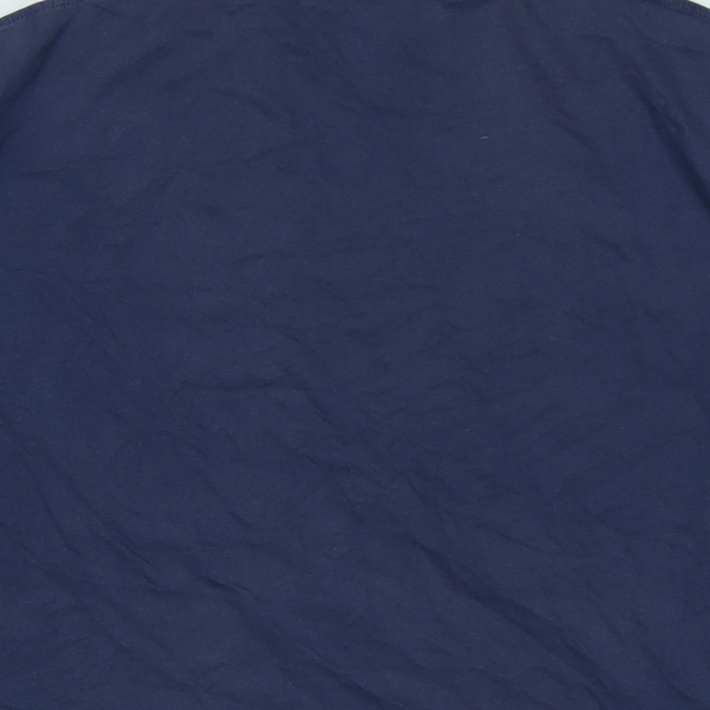 Brand and care label for Euro 2016 men’s blue cotton t-shirt, size XL, crew neck - uefa france