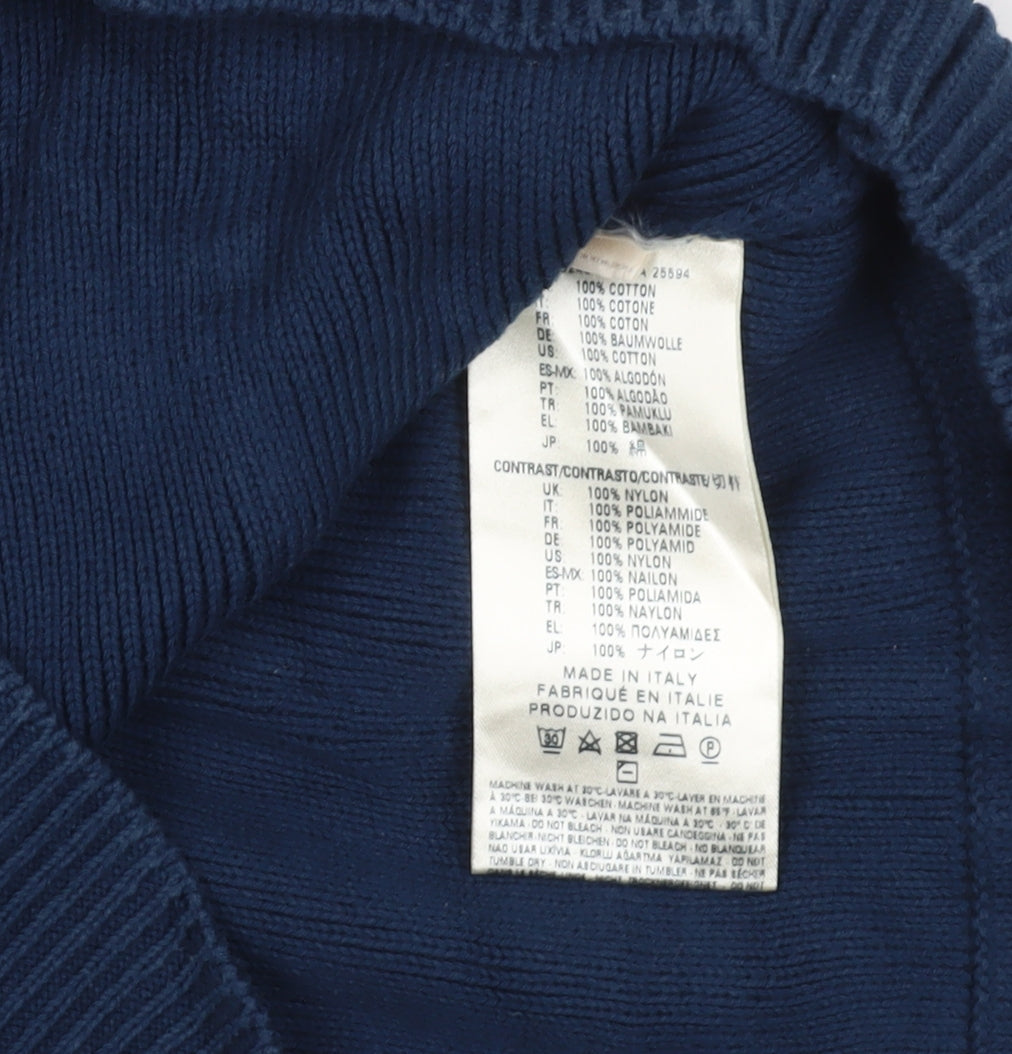 Diesel Black Gold Blue Knit Jumper XS