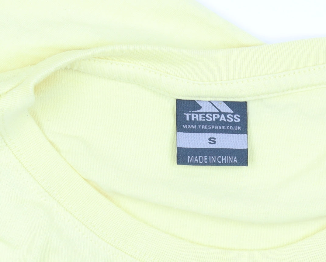 Trespass Yellow Heart Print T-Shirt, Size S