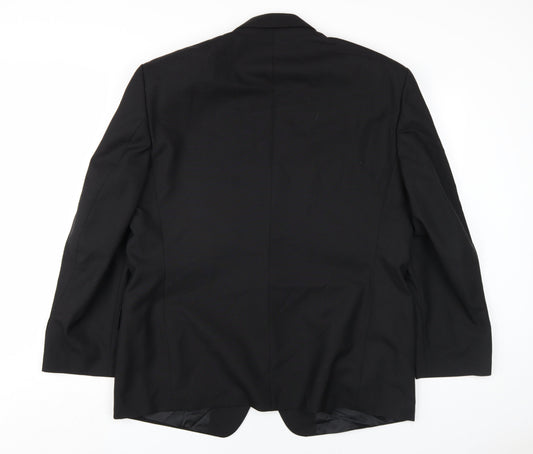Horne Brothers Mens Black Wool Jacket Blazer Size 44 Regular